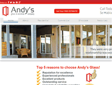 Tablet Screenshot of andysglass.com